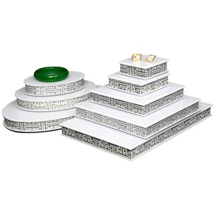 珠宝首饰亚克力玉器展示道具翡翠饰品手镯项链吊坠陈列托盘摆台架