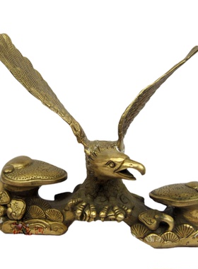 雄鹰展翅铜质摆件鹰击长空