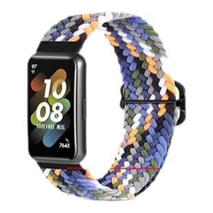 适用华为手环9/8/7/6表带弹力编织尼龙回环替换带荣耀手环6/7nfc七代智能运动pro腕带B19B29时尚男女透气配件