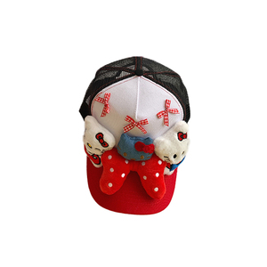 可爱Kitty猫蝴蝶结鸭舌帽子女y2k亚比风显脸小透气棒球帽2025新款