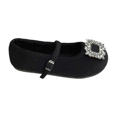 加绒毛呢玛丽珍单鞋女毛毛鞋棉鞋