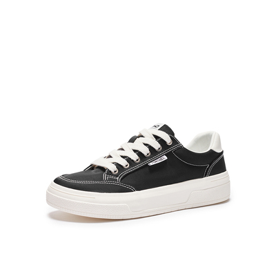 热风男鞋春季新款男士潮流时尚鞋纯色简约帆布鞋男H14M4152