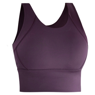 高强度瑜伽背心女大码防震跑步运动内衣带胸垫健身文胸防下垂胖mm