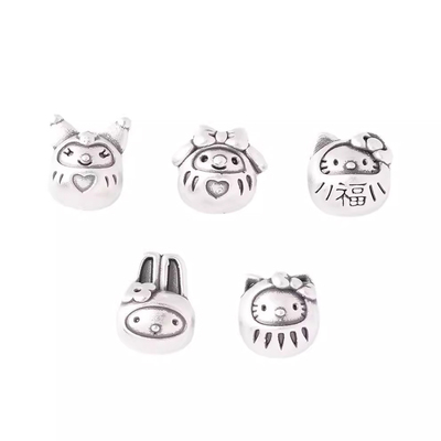 三丽鸥库洛米配珠串珠S999足银