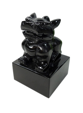 黑曜石貔貅印章官印玉玺财印黑墨玉风水摆件篆刻姓名办公桌面摆件