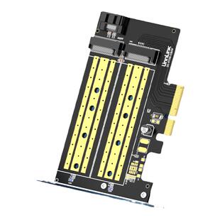 优联pcie转m2扩展卡nvme固态硬盘盒m.2转接卡多盘位x4/16台式电脑