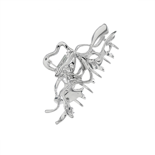 SUMIYAKI 原创镜面双生细带发夹金属风发饰抓夹 量子美学的纠缠