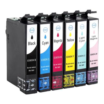 T0851墨盒 适用爱普生PHOTO 1390墨盒 T60墨盒六色 R330喷墨打印机黑色彩色墨水 85N墨盒 EPSON R330墨盒