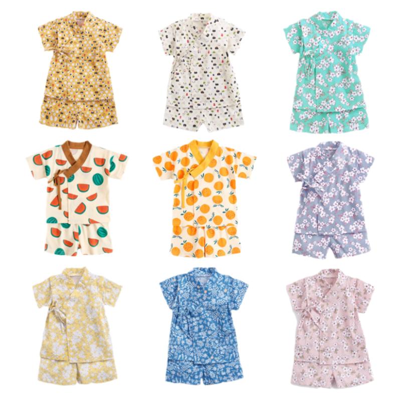 宝宝汗蒸服婴儿纯棉夏季薄款小童日系家居服儿童日式和风浴衣套装
