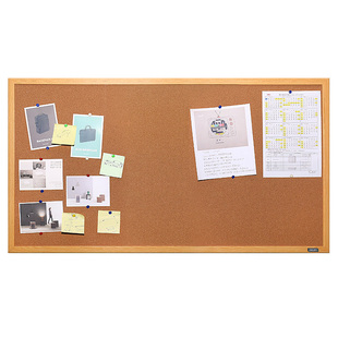 得力软木板照片墙 美术作品展示宿舍宜家主题装饰布告栏 水松毛毡通知告示板 幼儿园宣传背景记事图钉留言板