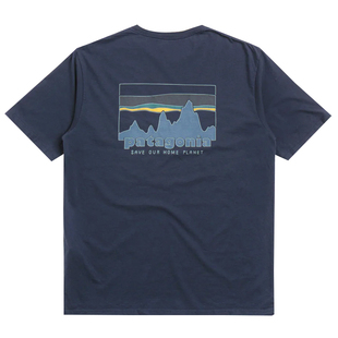 巴塔25新款T恤纯有机棉Patagonia P-6短袖男女透气休闲37776潮牌