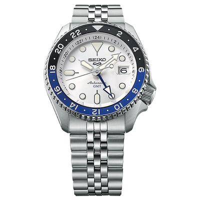 【自营】SEIKO精工手表男5号两地时运动防水机械钢带男表SSK035K1