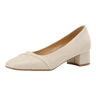 达芙妮单鞋女鞋夏季2026新款爆款浅口软底气质通勤粗跟超火小皮鞋