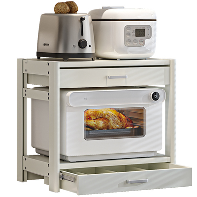 首奇微波炉置物架双抽屉层高随调