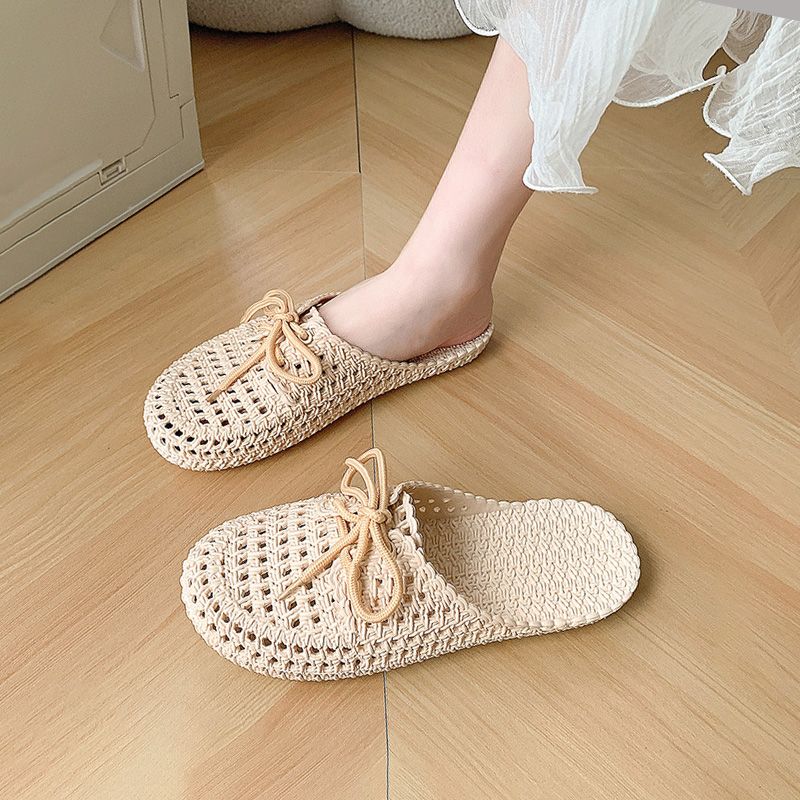 洞洞鞋女款2024新款夏季外穿平底包头半拖鞋成人防滑户外沙滩凉鞋