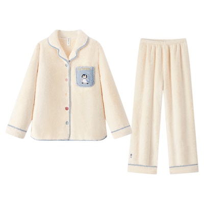 BE小企鹅珊瑚绒睡衣冬女新品