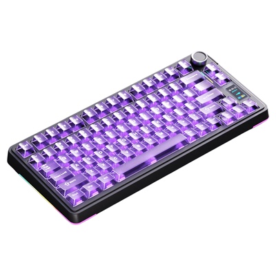 狼蛛S75Pro无线三模机械键盘客制化gasket结构女生高颜值办公通用