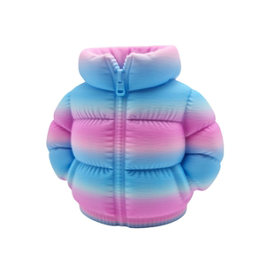 3D打印羽绒服笔筒立体创意可爱卡通收纳盒办公桌面装饰品新奇笔筒