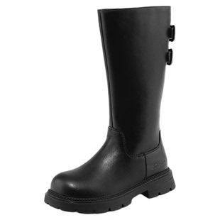 星期六童鞋女童长靴2025新款冬季儿童加绒保暖棉鞋软底高筒靴子