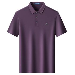 [桑蚕丝/天丝凉感]梦特娇夏季短袖Polo衫男士商务翻领丝光棉T恤J
