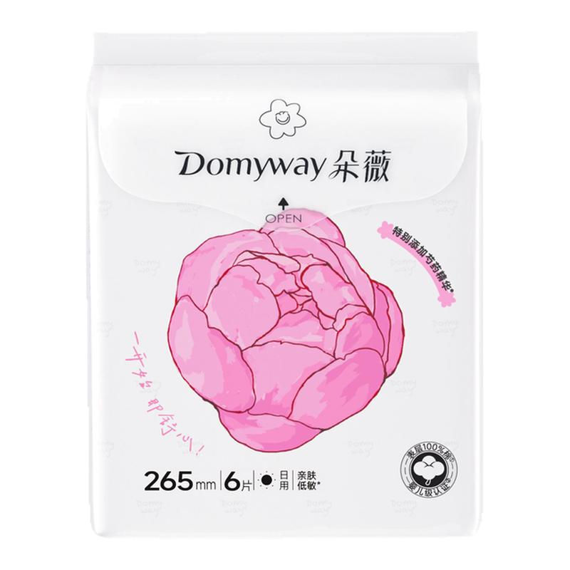 【国标消毒级】朵薇黄子韬卫生巾日夜用芍药纯棉姨妈巾官方旗舰店 子日实拍商品图