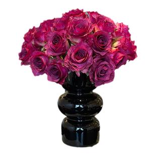 玫瑰干花仿真花束客厅摆设餐桌插花装饰摆件拍照道具假花客厅摆设