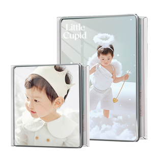 宝宝满月相册定制高端铂金水晶制作百天照儿童周岁成长照片纪念册