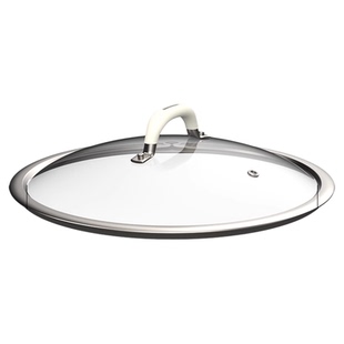 钢化玻璃锅盖配件万能家用平底锅小汤锅26蒸锅24炒锅单卖盖子加厚