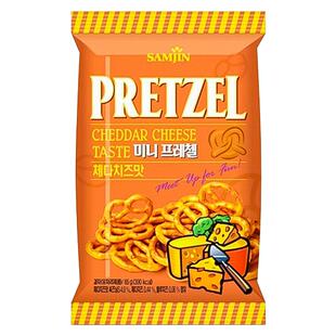 韩国进口SAMJIN三进饼干圈咸味芝士味蝴蝶形饼干休闲食品零食小吃