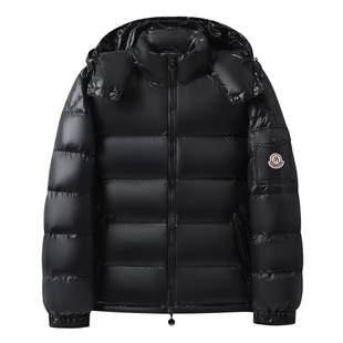 新款时尚冬季白鸭绒羽绒服男女新款情侣黑金加厚外套玛雅外套