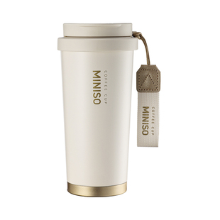 名创优品保温杯陶瓷内胆咖啡杯女士高颜值2025新款吸管水杯子男生