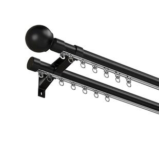 新款铝合金罗马杆下滑轨道侧装窗帘轨道滑轨直轨加厚单杆滑道配件