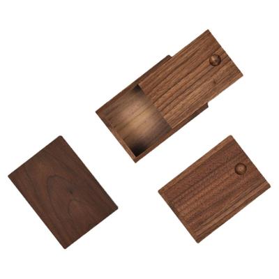 小号抽拉盖木盒定制黑胡桃木盒