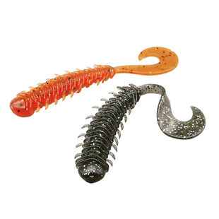 浮水3寸沙蚕卷尾8厘米蜈蚣倒钓内德德州低温鲈鱼鳜鱼黑坑路亚软饵