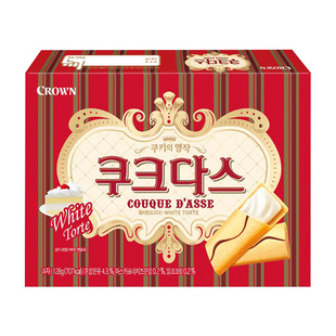CROWN克丽安奶油咖啡味夹心条饼干韩国进口儿童休闲食品零食小吃
