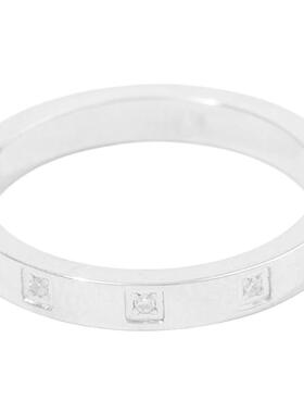 三福休闲弧面维度戒指单只 时尚小众设计感首饰配饰指环852301