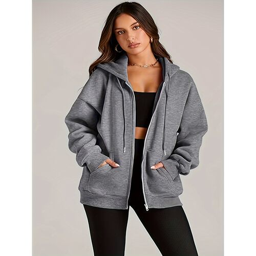 Z 24341 Zipper Hoodie Fleece Jacket 加绒连帽卫衣 跨境供