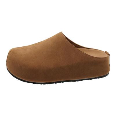 厚底勃肯鞋女外穿2026年春季新款懒人增高复古丑萌大头包头半拖鞋