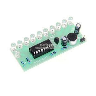 声控LED流水灯套件 CD4017彩灯控制趣味电子制作教学实训散件 DIY