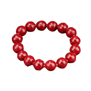 天然朱砂全透光高通透原矿晶体颗粒手串收藏级玉化料保真本命年