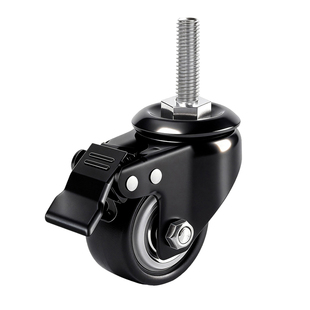 m8丝杆万向轮重型置物架电视柜承重静音轮书架承重轮带刹滑轮脚轮