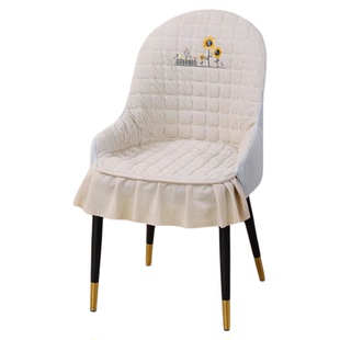 弧形椅子套罩新款坐垫套家用实木餐椅套罩轻奢座椅套扶手椅子套Z1