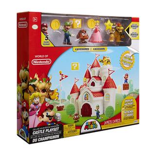 任天堂Switch马里奥玩具城堡库巴飞船马力欧公主房子拼装模型公仔