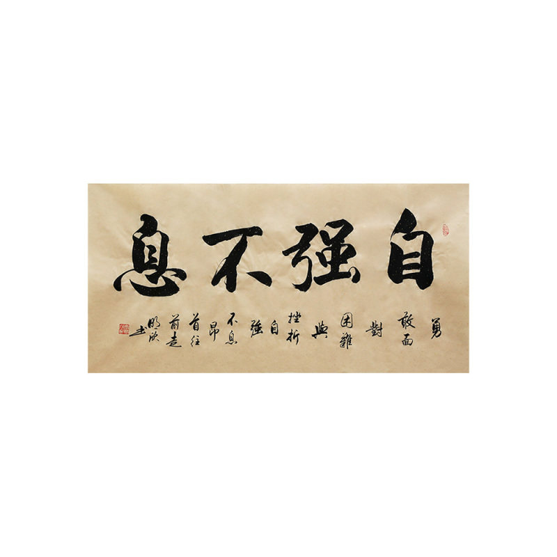 李明欣手写名家书法毛笔字真迹原稿自强不息作品挂画客厅书房装饰