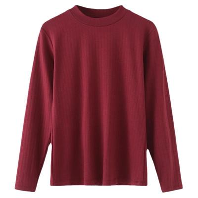 品牌薄款棉毛衫中领黑色单件上衣