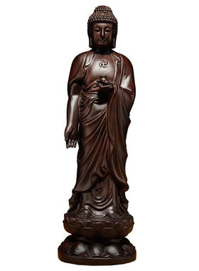 定制黑檀木雕阿弥陀佛大