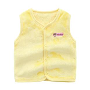 儿童加绒马甲秋冬款宝宝保暖坎肩婴儿开衫男女童加厚外穿背心上衣