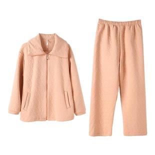 安之伴【巨保暖】情侣睡衣冬款空气棉夹层秋冬季男女士加厚家居服