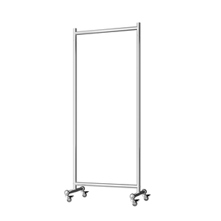 不锈钢亮面服装店挂衣架阳台落地式服装展示架落地式中岛架可移动