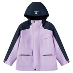 小骆驼儿童冲锋衣三合一可拆卸防风户外登山服男童外套大童滑雪服